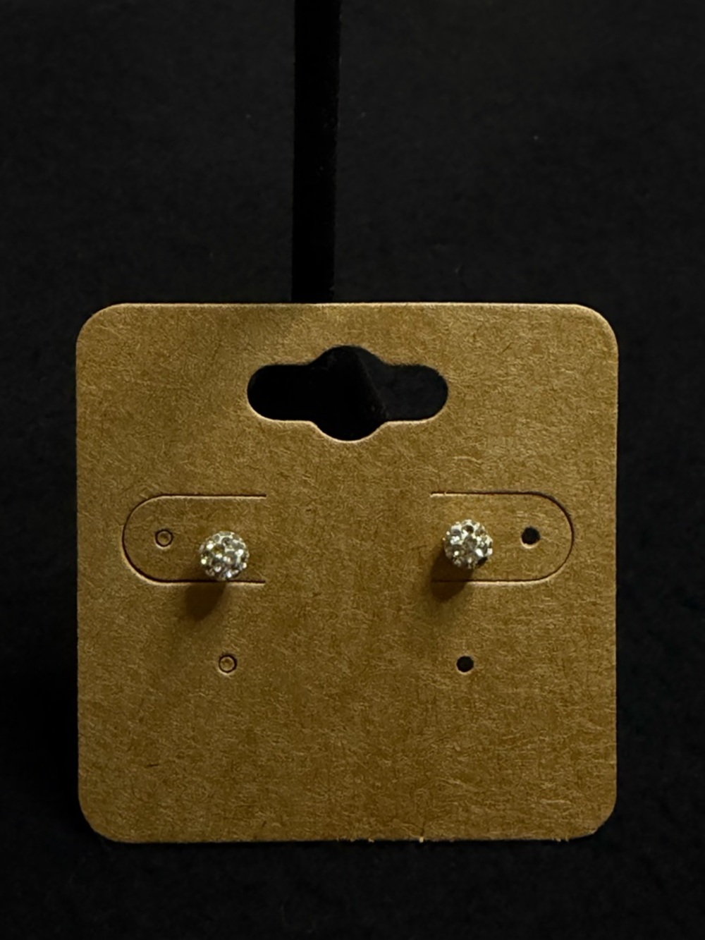 925 Crystal Ball Stud Earrings